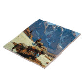 “Sierra Pass” Westerse kunst van Edgar Payne Tegeltje (Zijkant)