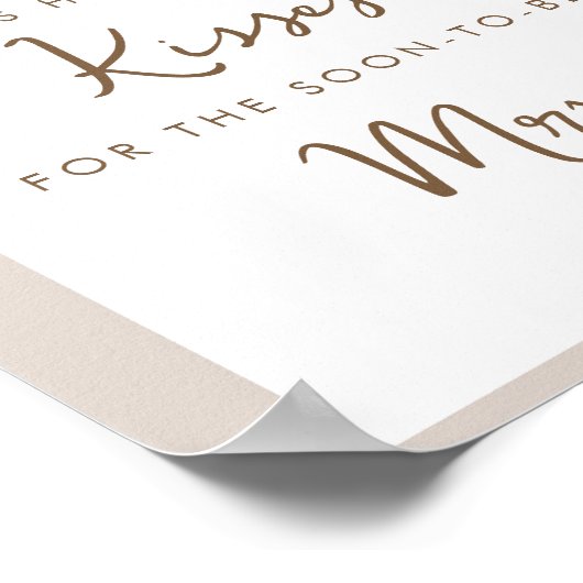 SIERRA raden hoeveel kisses Vrijgezellenfeest spel Poster (Hoek)