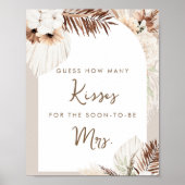 SIERRA raden hoeveel kisses Vrijgezellenfeest spel Poster (Voorkant)