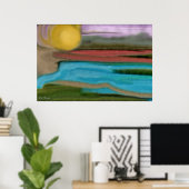 Sierra Sunrise Abstracte kunst Poster (Thuiskantoor)