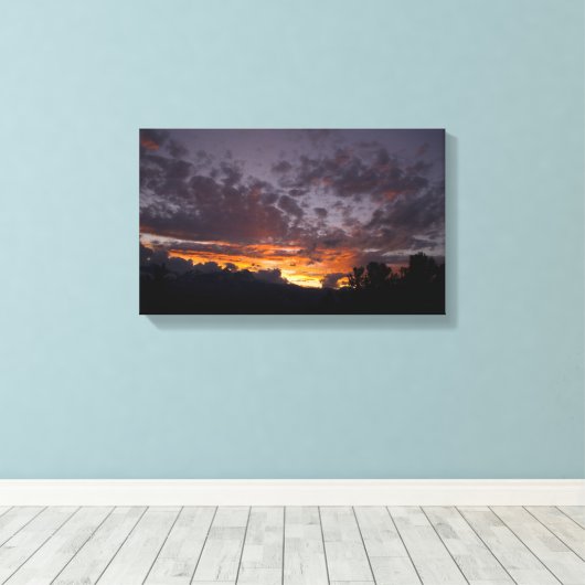 Sierra Sunset 1 omwikkelde canvas print (Insitu (Houten vloer))