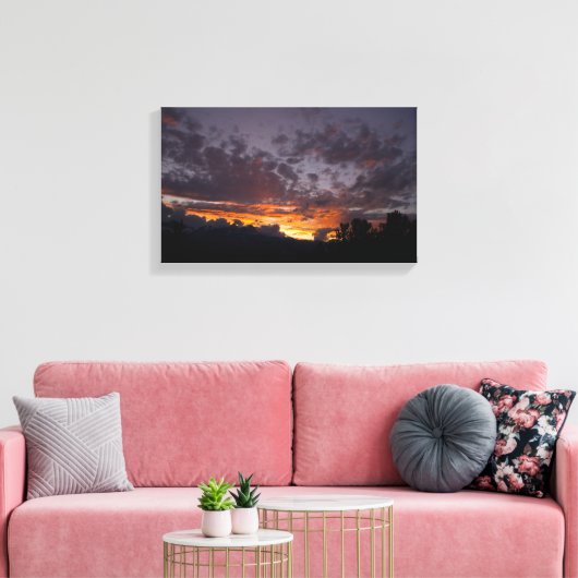 Sierra Sunset 1 omwikkelde canvas print (Insitu (Woonkamer))