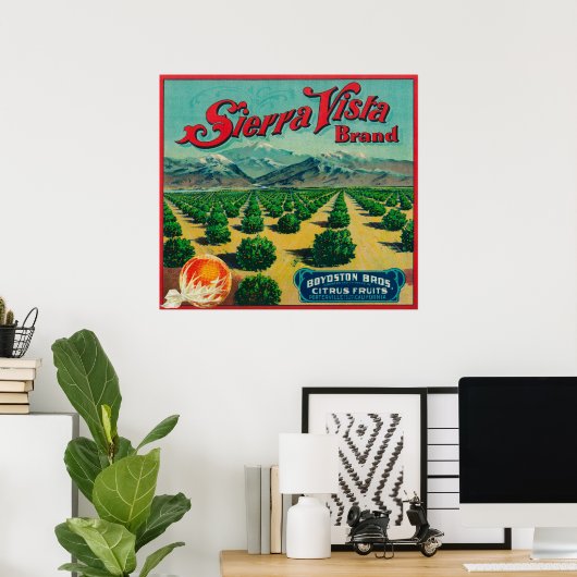 Sierra Vista - Kentekenmerk Citrus Poster (Thuiskantoor)