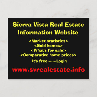Sierra Vista Real Estate, Information Website, ... Briefkaart