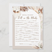 SIERRA Vrijgezellenfeest Libs, Vul het spel Blanks Kaart (Voorkant)