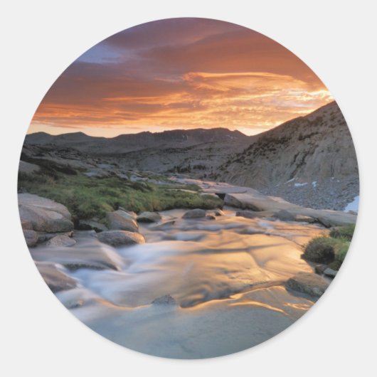 Sierra Wave over Yosemite Ronde Sticker (Voorkant)