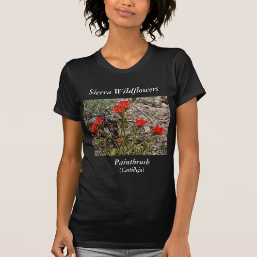Sierra Wildflower Natuur-Gedekte T-Shirt Paintbors (Voorkant)