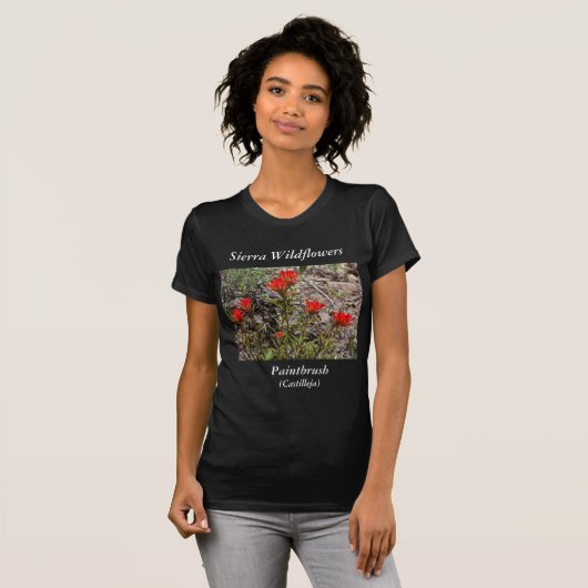 Sierra Wildflower Natuur-Gedekte T-Shirt Paintbors (Voorkant volledig)