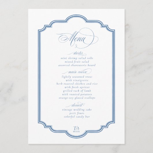 Sierrand Chinoiserie Patroon Rev ID1094 Menu (Voorkant)