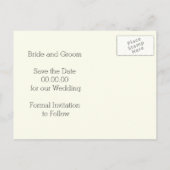 Sierrand roze en ivoor Save the Date Aankondigingskaart (Achterkant)