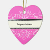 Sierrand roze wit ornament (Links)