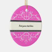 Sierrand roze wit ornament (Rechts)