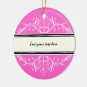 Sierrand roze wit ornament (Links)