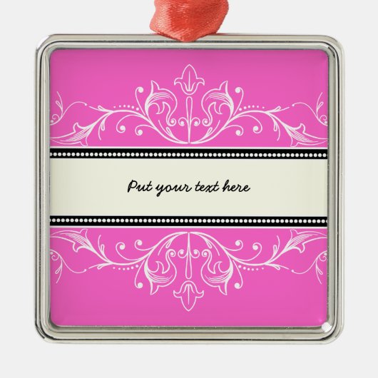 Sierrand roze witte ornament (Voorkant)