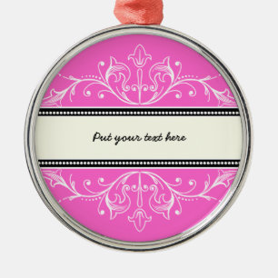 Sierrand roze witte ornament