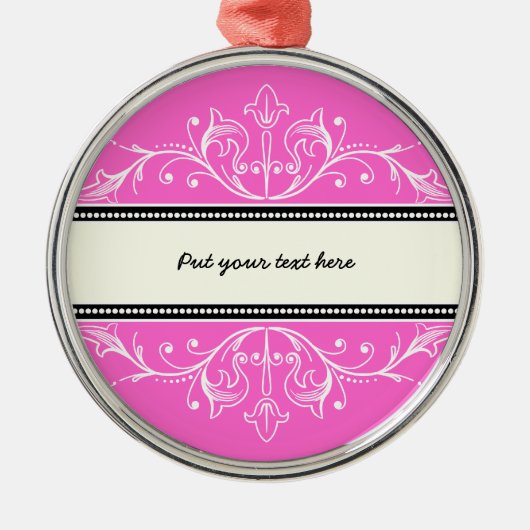 Sierrand roze witte ornament (Voorkant)