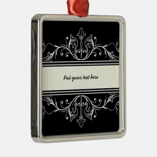 Sierrand zwart wit custom ornament (Rechts)