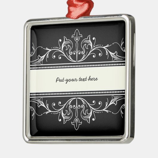 Sierrand zwart wit custom ornament (Links)