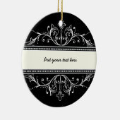 Sierrand zwart wit custom ornament (Rechts)