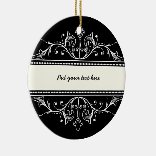 Sierrand zwart wit custom ornament (Rechts)