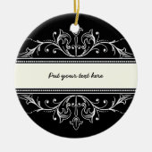 Sierrand zwart wit custom ornament (Voorkant)