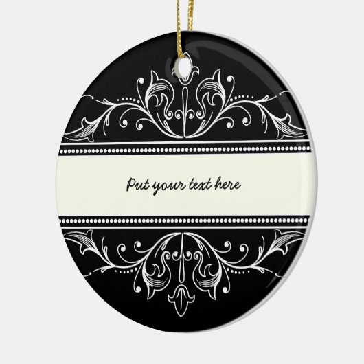 Sierrand zwart wit custom ornament (Links)