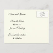 Sierrand zwart wit Save the Date Aankondigingskaart (Achterkant)