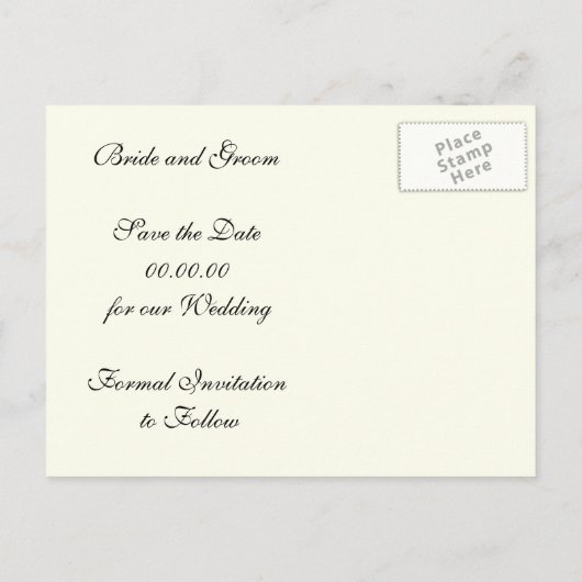 Sierrand zwart wit Save the Date Aankondigingskaart (Achterkant)