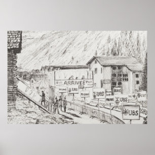 Sierre to Zinal Mountain Race The Finish 2009 Poster