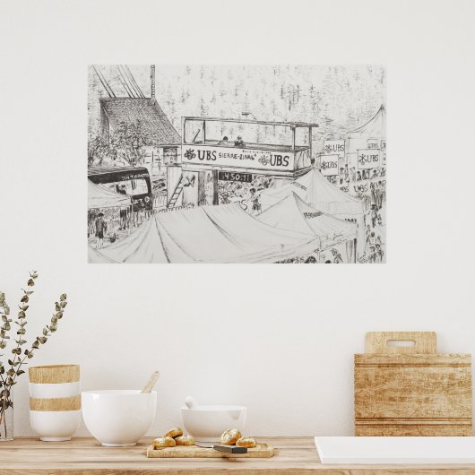 Sierre to Zinal Mountain Race The Finish 2012. Poster (Keuken)