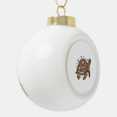 sierschildpad van Zee Keramische Bal Ornament (Links)