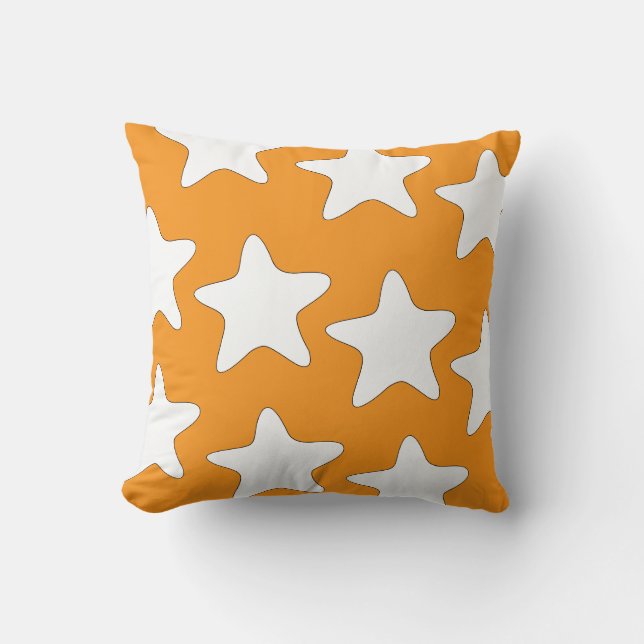 Siersterren Oranje Kussen (Voorkant)
