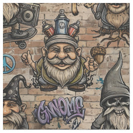 Sierstof met stads graffiti kabouters patroon stof