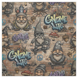 Sierstof met stads graffiti kabouters patroon stof