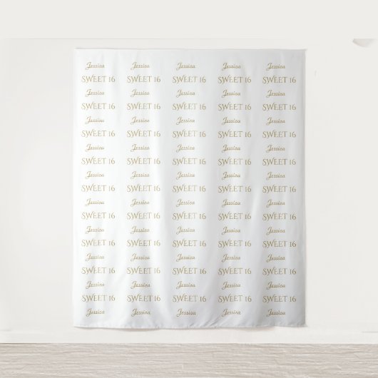 Sierstruik Bloemen Sweet 16 Step & Repeat Achtergr Wandkleed (Voorkant)