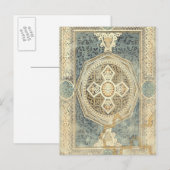 siertapijt met  geometrisch ontwerp briefkaart (Voorkant / Achterkant)
