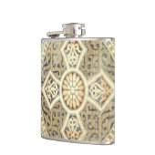 siertapijt met  geometrisch ontwerp heupfles (Links)