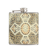 siertapijt met  geometrisch ontwerp heupfles (Voorkant)