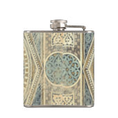 siertapijt met  geometrisch ontwerp heupfles (Achterkant)