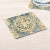 siertapijt met geometrisch ontwerp kartonnen onderzetters (Schuin)