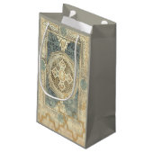 siertapijt met geometrisch ontwerp klein cadeauzakje (Achterkant Gekanteld)