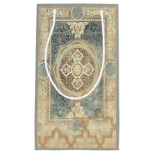 siertapijt met  geometrisch ontwerp klein cadeauzakje (Voorkant)