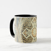 siertapijt met  geometrisch ontwerp mok (Voorkant links)