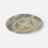 siertapijt met  geometrisch ontwerp papieren bordje (Gekanteld)