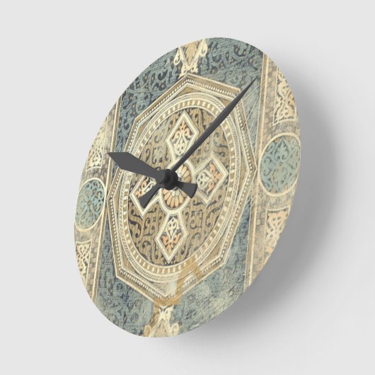 siertapijt met geometrisch ontwerp ronde klok (Hoek)