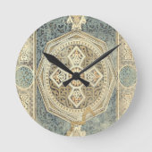 siertapijt met geometrisch ontwerp ronde klok (Voorkant)