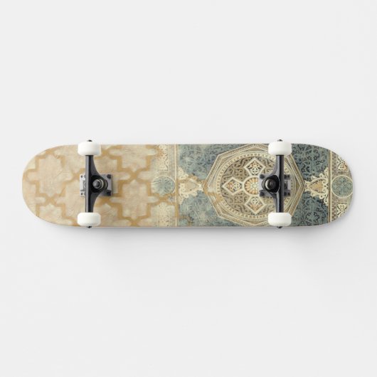 siertapijt met geometrisch ontwerp skateboard (Horizontaal)
