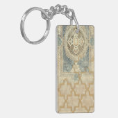 siertapijt met geometrisch ontwerp sleutelhanger (Voorkant Links)