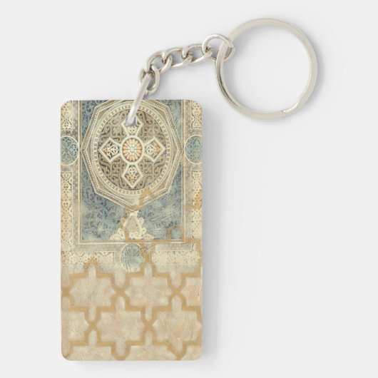 siertapijt met  geometrisch ontwerp sleutelhanger (achterkant)