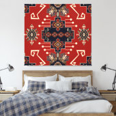 Siertapijt ontwerp: geometrisch. canvas afdruk (Insitu (Slaapkamer))